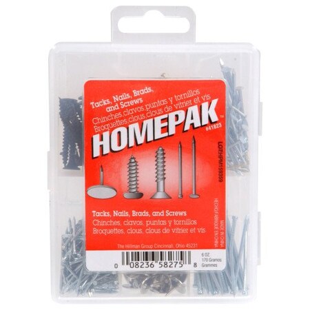 Hillman Common Nail, 3/4 in to 1-1/2 in L, Steel, 5 PK 41823